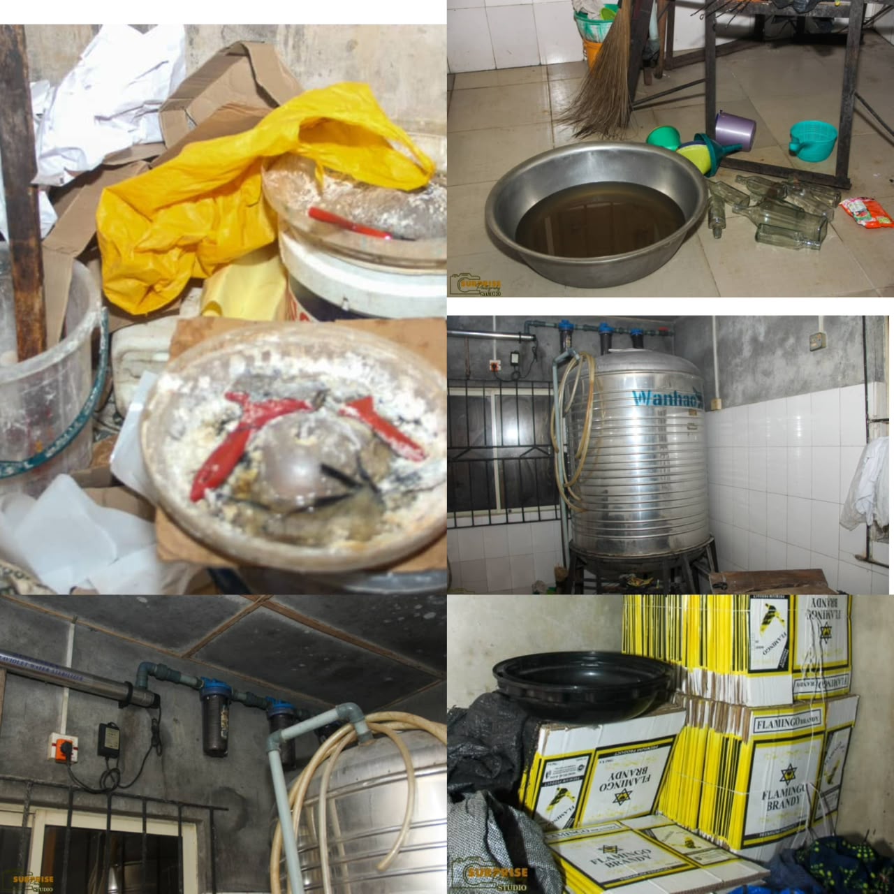 Un hombre de 48 años arrestado cuando la policía de Lagos descubre una fábrica de alcohol falsa en Badagry